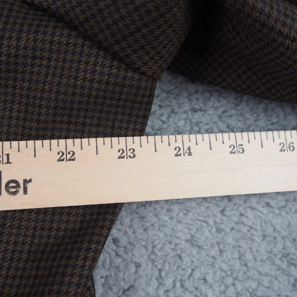 Ralph Lauren Chaps Mens Blazer 44R Brown Houndstooth Sports Coat Jacket‎